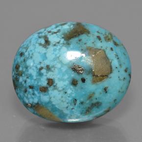 39.07克拉天然绿松石，椭圆形切割，24.7×20.9毫米，不透明