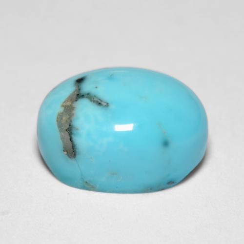 3.46克拉天然绿松石绿松石，椭圆形切割，10.6×8.3毫米，不透明