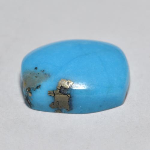 3.56克拉天然绿松石绿松石，垫形剪裁，10.9×9.2毫米，不透明