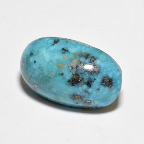 11.43克拉天然绿松石绿松石，椭圆形切割，18×10.9毫米，不透明
