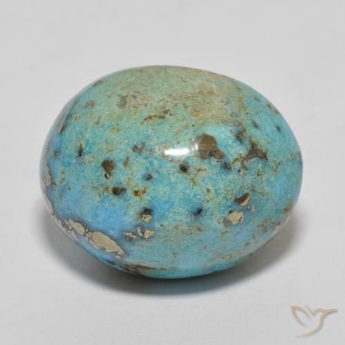 20.37克拉天然绿松石，椭圆形切割，不透明