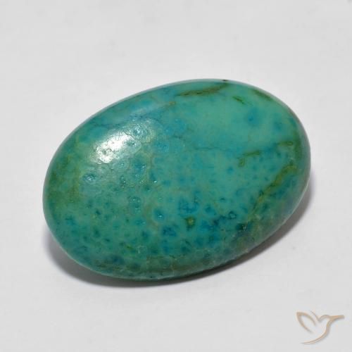 5.87克拉天然绿松石，椭圆形，不透明