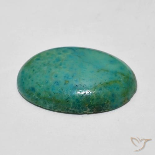 5.87克拉天然绿松石，椭圆形，不透明