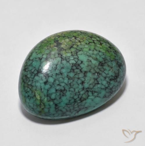 8.63ct 天然 苹果绿 绿松石, 花式切割, 不透明