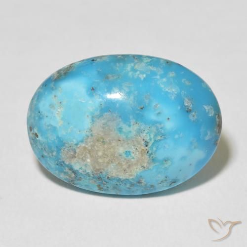 15.69ct 天然 绿蓝色 绿松石, 椭圆形, 不透明