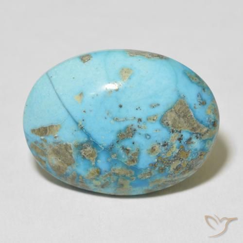 33.03ct 天然 绿蓝色 绿松石, 椭圆形, 不透明