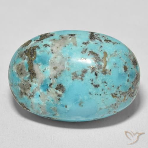 28.75ct 天然 绿蓝色 绿松石, 椭圆形, 不透明