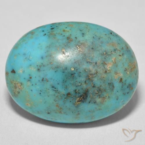27.07ct 天然 蓝绿色 绿松石, 椭圆形, 不透明