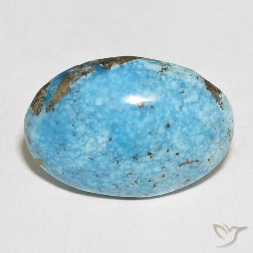 43.52ct 天然 绿蓝色 绿松石, 椭圆形, 不透明
