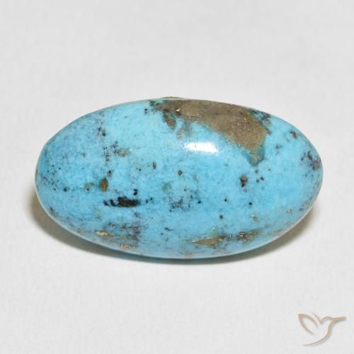 40.55ct 天然 绿蓝色 绿松石, 椭圆形, 不透明