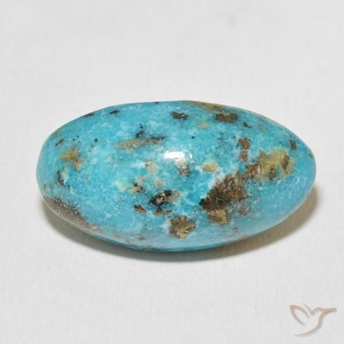 19.16ct 天然 中绿蓝 绿松石, 椭圆形, 不透明