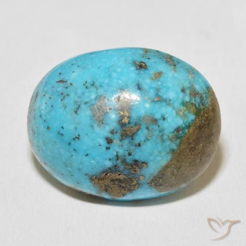 45.72ct 天然 绿蓝色 绿松石, 椭圆形, 不透明