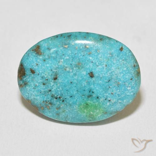 27.65ct 天然 中绿蓝 绿松石, 椭圆形, 不透明