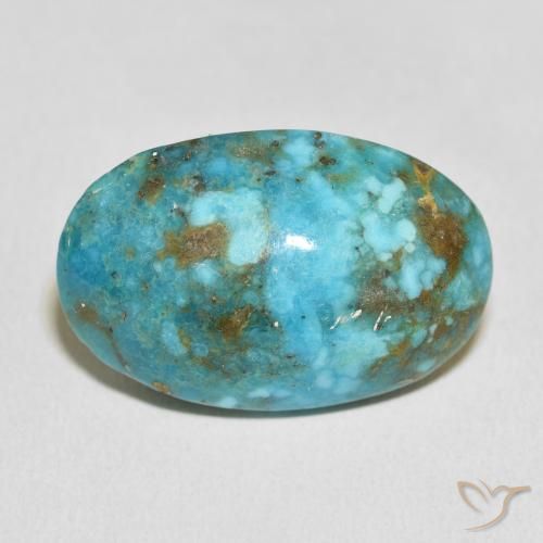 36.21ct 天然 绿蓝色 绿松石, 椭圆形, 不透明