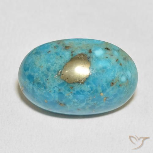 24.53ct 天然 中绿蓝 绿松石, 椭圆形, 不透明