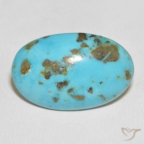 28.70ct 天然 中绿蓝 绿松石, 椭圆形, 不透明