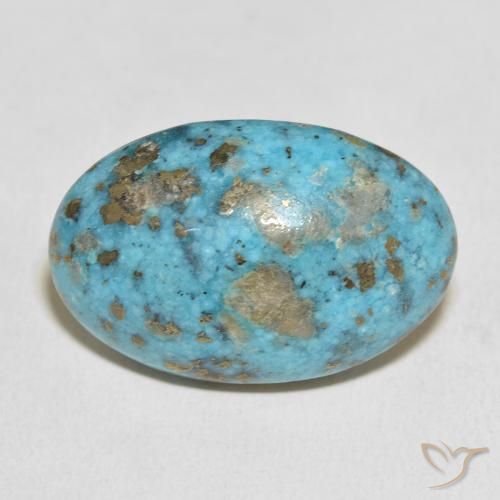 39.39ct 天然 中绿蓝 绿松石, 椭圆形, 不透明