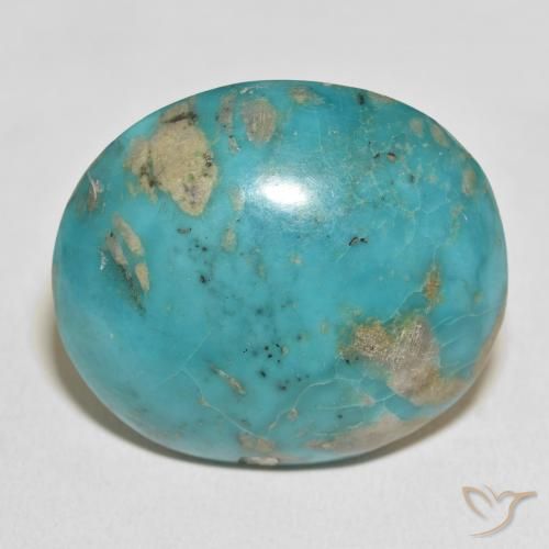 82.19ct 天然 蓝绿色 绿松石, 椭圆形, 不透明