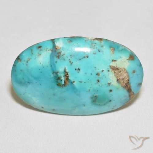 58.82ct 天然 蓝绿色 绿松石, 椭圆形, 不透明