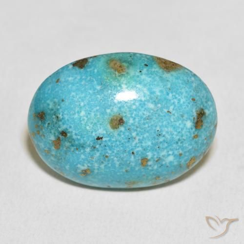 27.71ct 天然 蓝绿色 绿松石, 椭圆形, 不透明