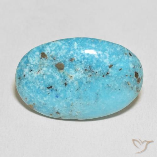 27.38ct 天然 绿蓝色 绿松石, 椭圆形, 不透明