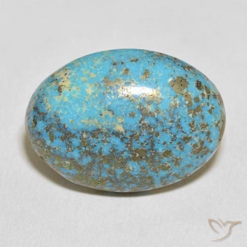 31.32ct 天然 绿蓝色 绿松石, 椭圆形, 不透明