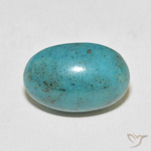 12.72ct 天然 绿蓝色 绿松石, 椭圆形, 不透明