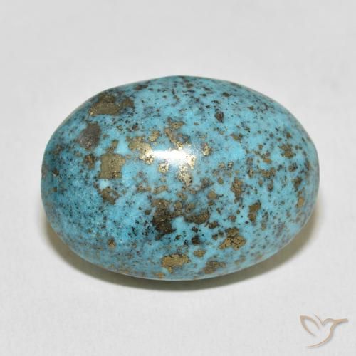 38.54ct 天然 中绿蓝 绿松石, 椭圆形, 不透明