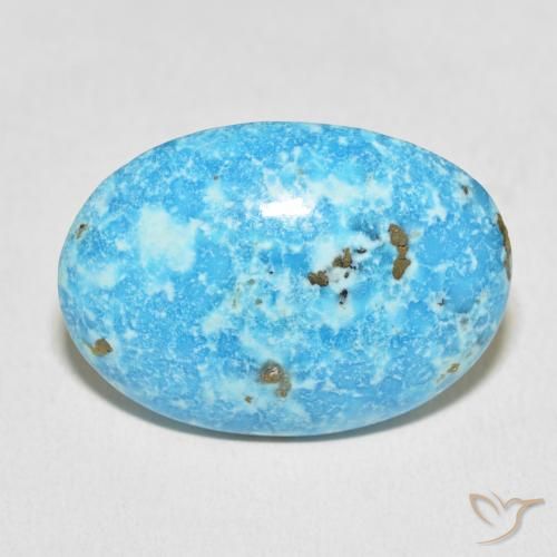 27.18ct 天然 绿蓝色 绿松石, 椭圆形, 不透明