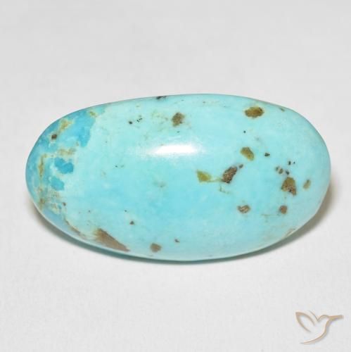 45.70ct 天然 中绿蓝 绿松石, 椭圆形, 不透明