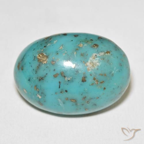 31.22ct 天然 蓝绿色 绿松石, 椭圆形, 不透明