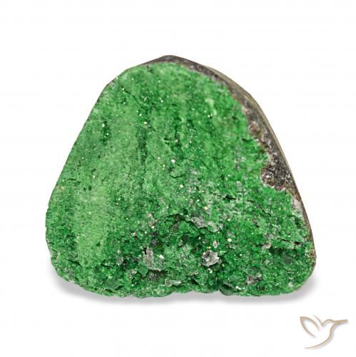 9.00ct 暗绿色 钙铬榴石石榴石晶簇, 花式切割, 不透明
