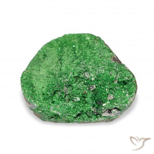 9.00克拉天然钙铬榴石石榴石晶簇，花式切割，不透明