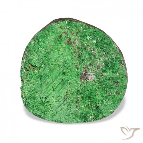 17.46ct Deep Earthy Green 钙铬榴石石榴石晶簇, 花式切割, 不透明