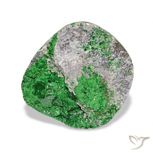 10.13ct Deep Earthy Green 钙铬榴石石榴石晶簇, 花式切割, 不透明