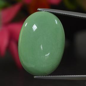 21.86克拉天然绿色磷铝石，椭圆形切割，25×18毫米，不透明