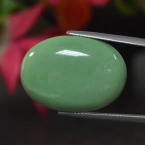 21.86克拉天然绿色磷铝石，椭圆形切割，25×18毫米，不透明