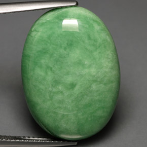 19.28克拉天然绿色磷铝石，椭圆形切割，24.9×18毫米，不透明