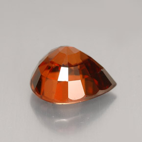 3.65克拉天然橙色锆石，梨形，9.2×8.3毫米，VVS