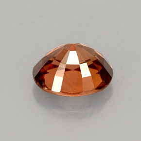 4.07克拉天然橙色锆石，椭圆形切割，9.4×8.2毫米，VVS