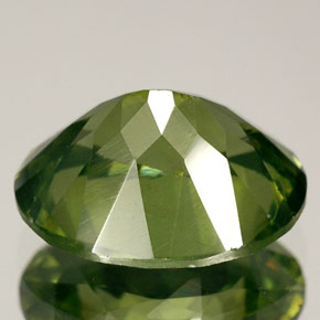 3.64克拉天然绿色锆石，椭圆形切割，10×8.2毫米，VS