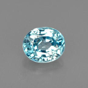 0.98克拉天然锆石，椭圆形切割，6×5.1毫米，VVS