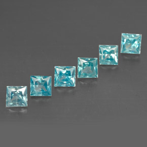 天然锆石，方形，3.3×3.2毫米，VVS