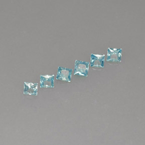 天然锆石，方形，3.4×3.3毫米，VVS