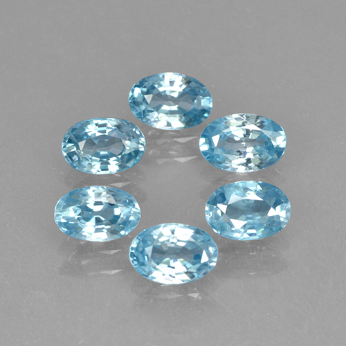 4.36天然锆石，椭圆形切割，5.9×4.1毫米，VVS-VS