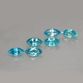 天然锆石，马眼形，6.1×3.1毫米，VVS