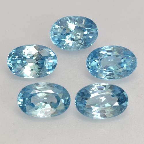 4.08天然锆石，椭圆形切割，6.2×4.2毫米，VVS