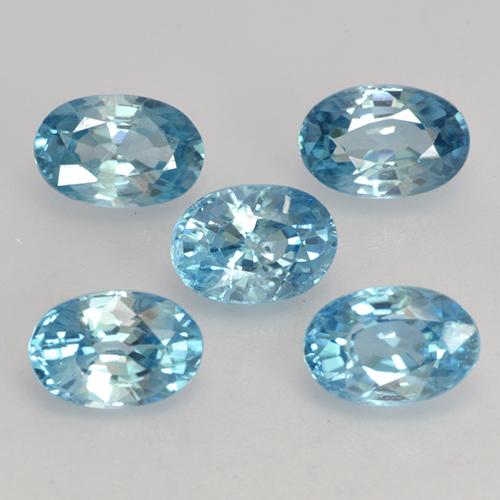 4.08天然锆石，椭圆形切割，6.2×4.2毫米，VVS