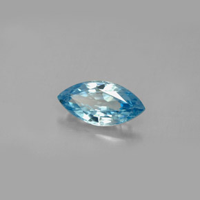 1.58克拉天然锆石，马眼形，9.5×5.1毫米，VS