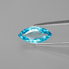 1.38克拉天然锆石，马眼形，10.2×5.1毫米，VVS-VS